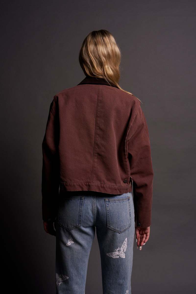 Darc Sport Built From Iron Wayland Cropped Jacket Brązowe | 3065189-GH
