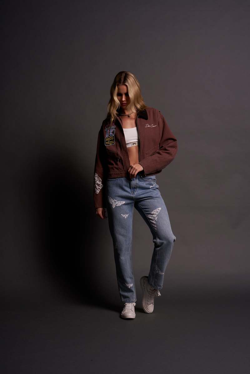 Darc Sport Built From Iron Wayland Cropped Jacket Brązowe | 3065189-GH