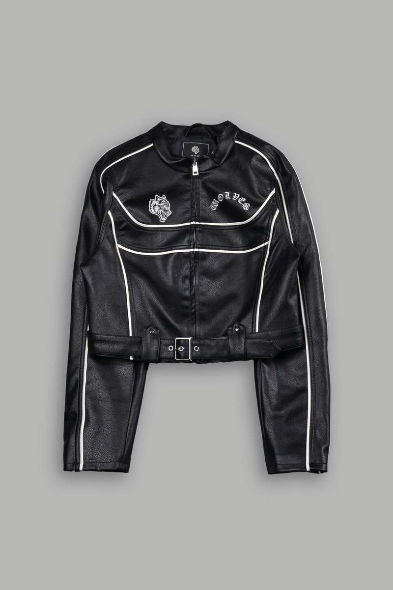 Darc Sport Chopper Wolf Letty Moto Jacket Black/White | 9530247-HK