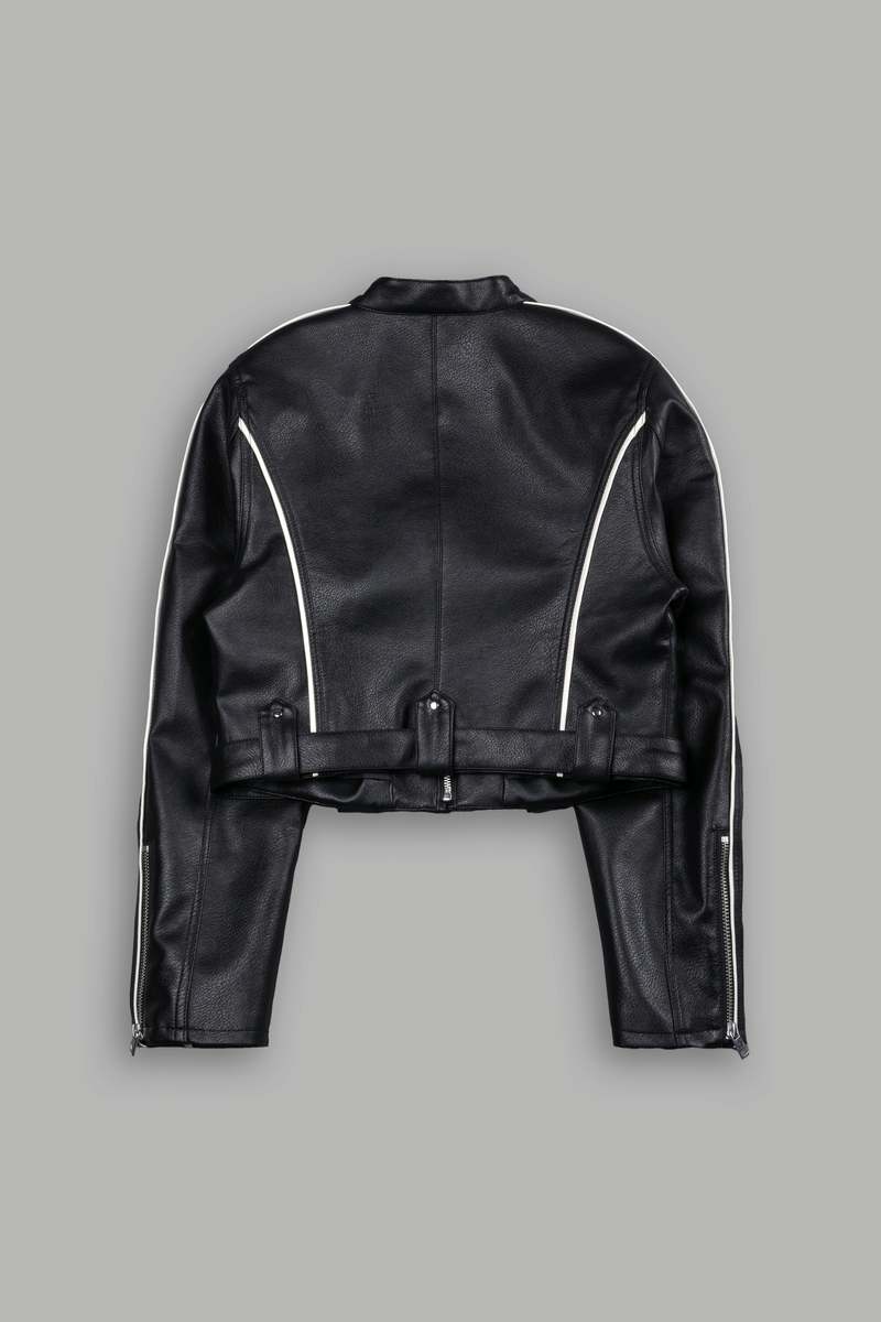 Darc Sport Chopper Wolf Letty Moto Jacket Black/White | 9530247-HK