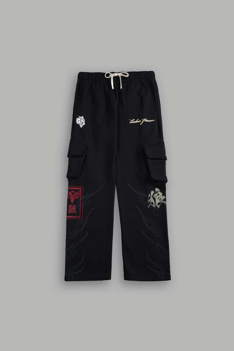 Darc Sport Dynasty Bigelow Cargo Sweat Pants Czarne | 5028946-OB