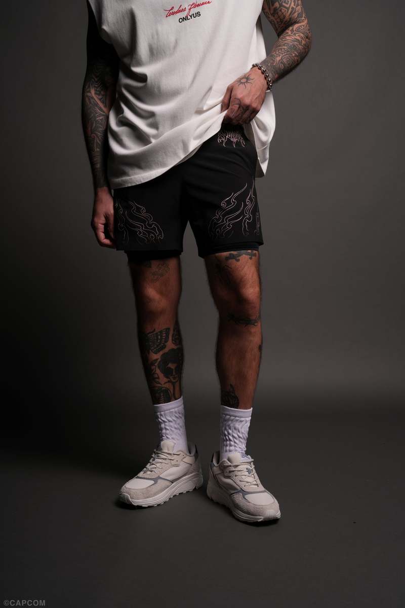 Darc Sport Eternal Flame Compression Shorts Czarne | 9340618-NJ