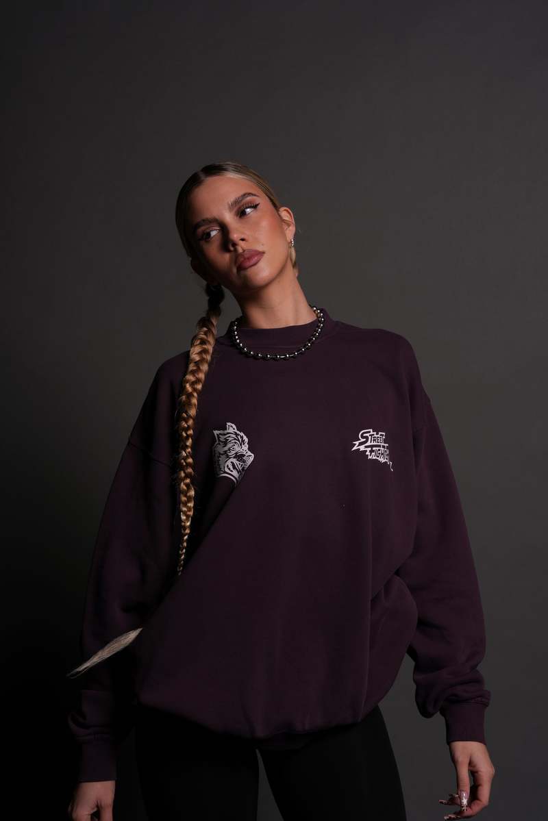 Darc Sport Final Boss Unisex London Crewneck Fioletowe | 6513298-RJ