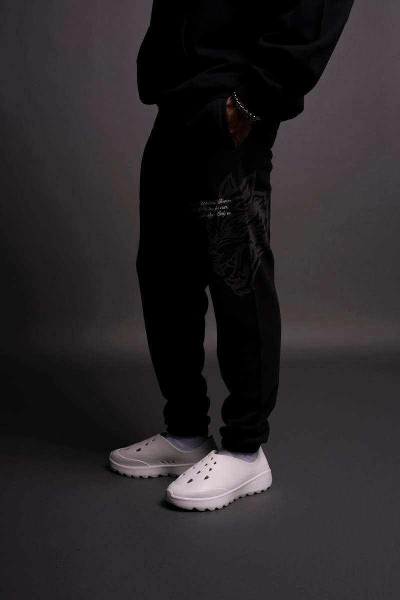 Darc Sport Loyalty Wolf Post Lounge Sweats Czarne | 6713490-SY