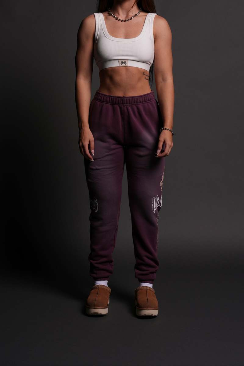 Darc Sport Our Passion She Post Lounge Sweats Cherry Wine Tonal Sun Fade | 4592867-VE