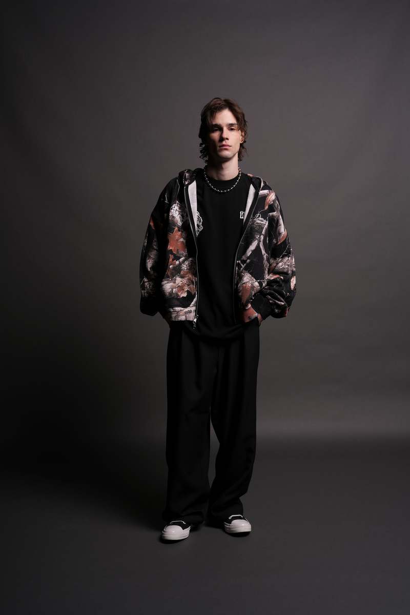 Darc Sport Respect The Wolves Darco Double Zip Hoodie Camo | 5384912-GR