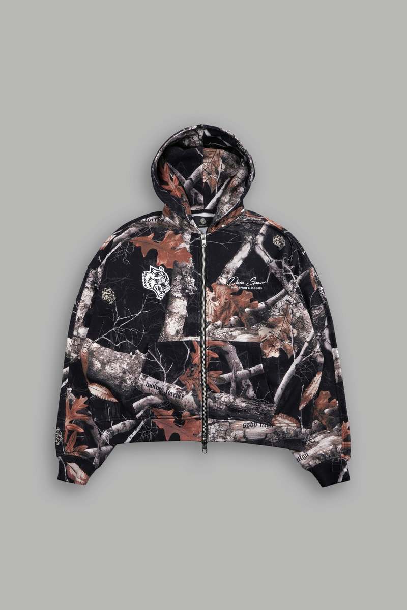 Darc Sport Respect The Wolves Darco Double Zip Hoodie Camo | 5384912-GR