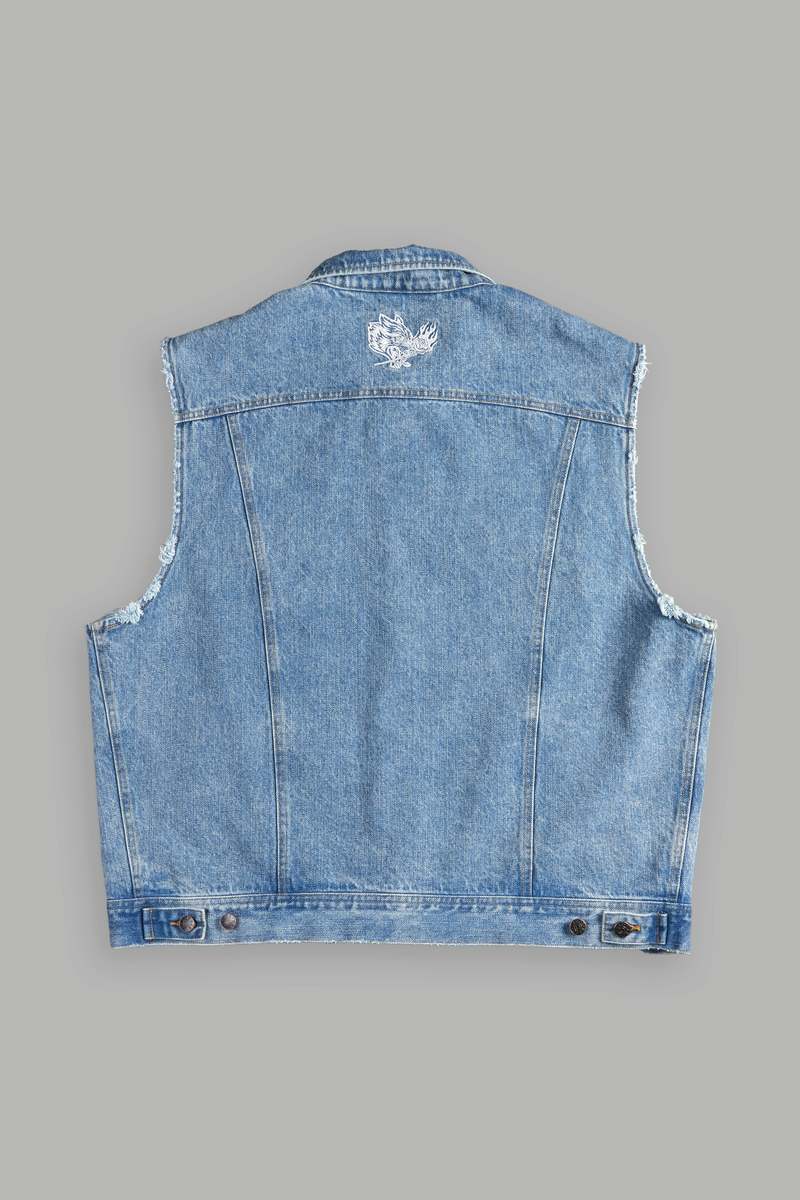Darc Sport Rose Chopper Clint American Denim Vest Niebieskie | 1023754-QW
