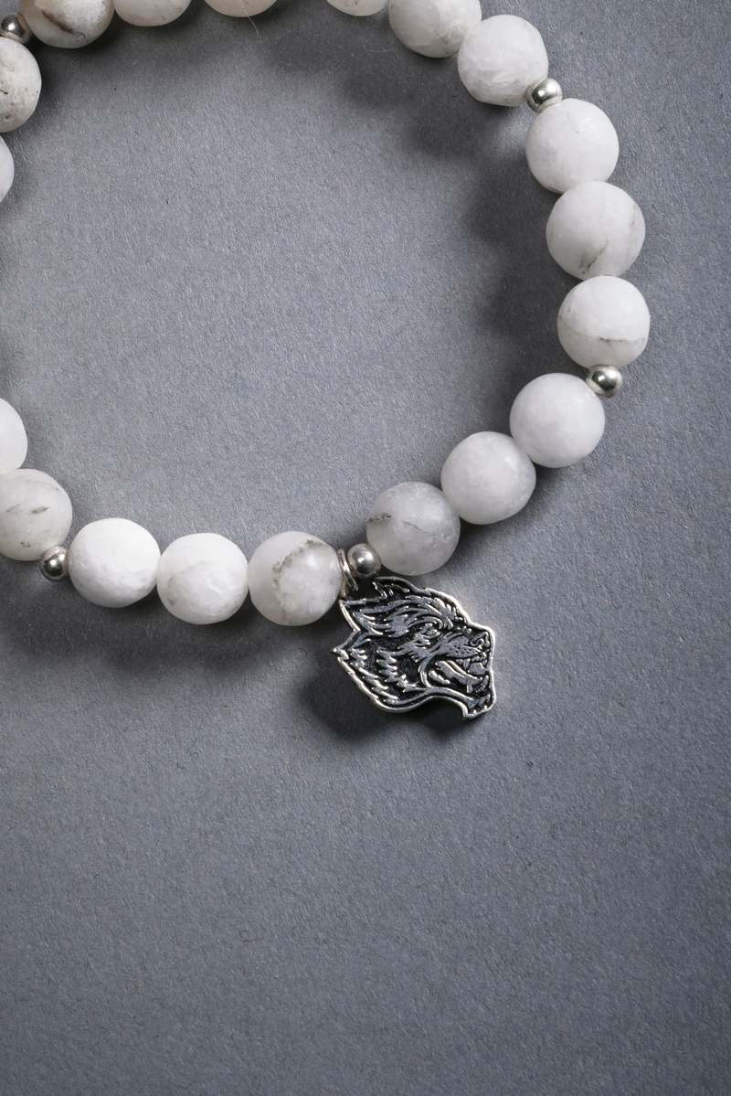 Darc Sport Wolf Head Pendant She Bracelet Białe | 9017248-YI