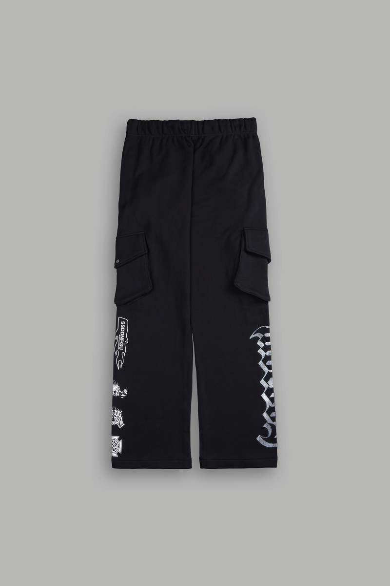 Darc Sport Wolves Represent Bigelow Cargo Sweat Pants Czarne | 1506782-BS