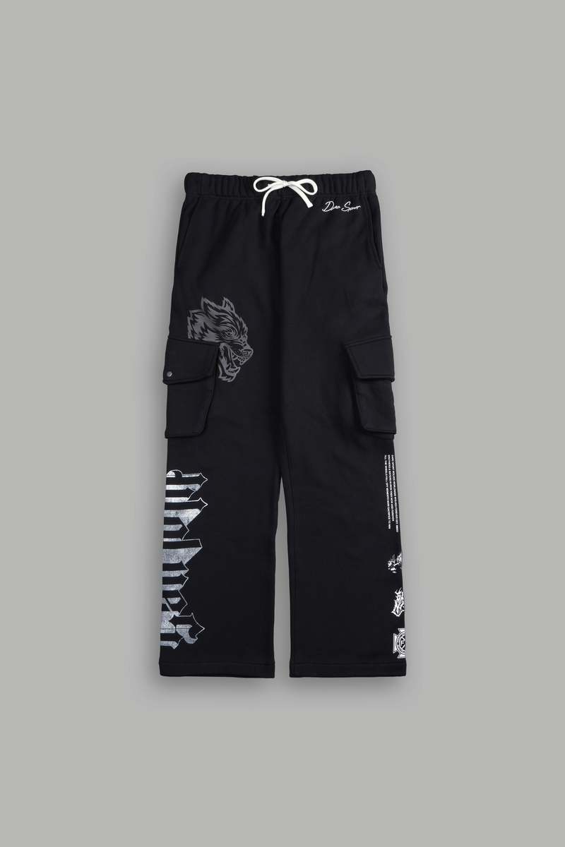 Darc Sport Wolves Represent Bigelow Cargo Sweat Pants Czarne | 1506782-BS